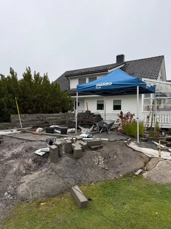 Belegning og uteplass