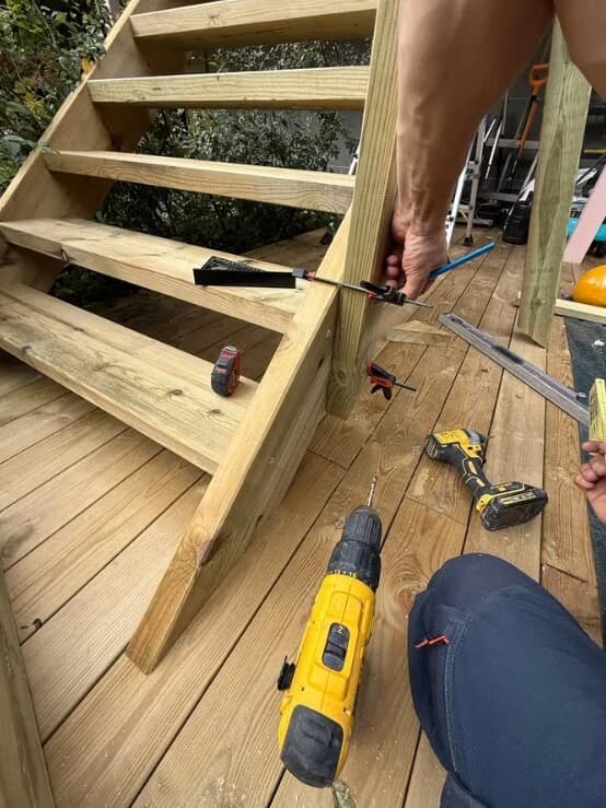 Trapp detalj og montering