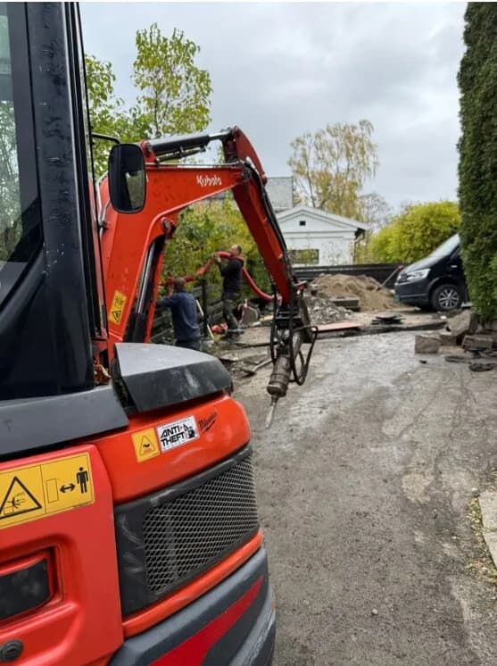 Maskingraving privat tomt