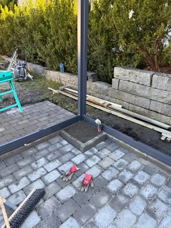 Glassveranda montering